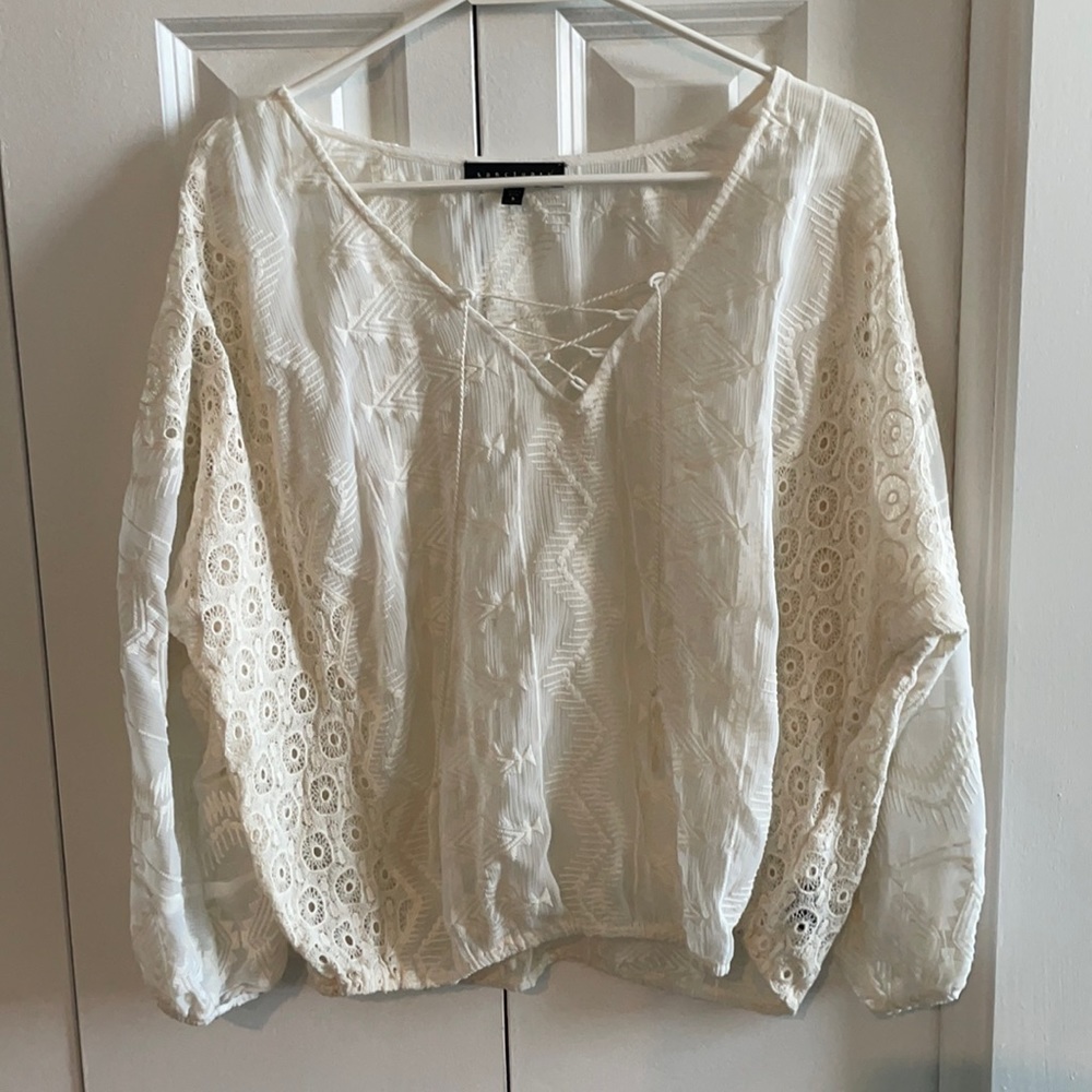Sanctuary Sheer Long Sleeve Top